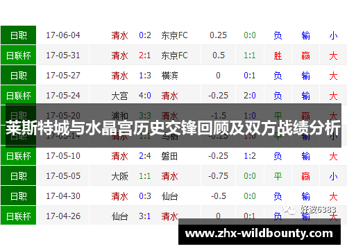 莱斯特城与水晶宫历史交锋回顾及双方战绩分析